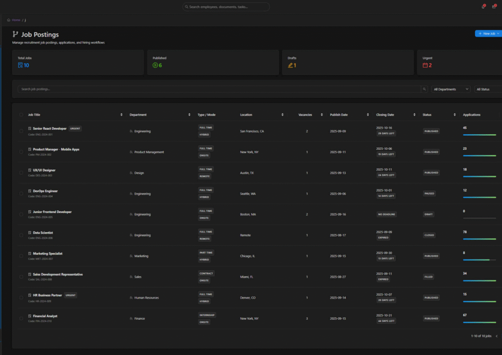 Zenflow OA — HR & Payroll Dashboard