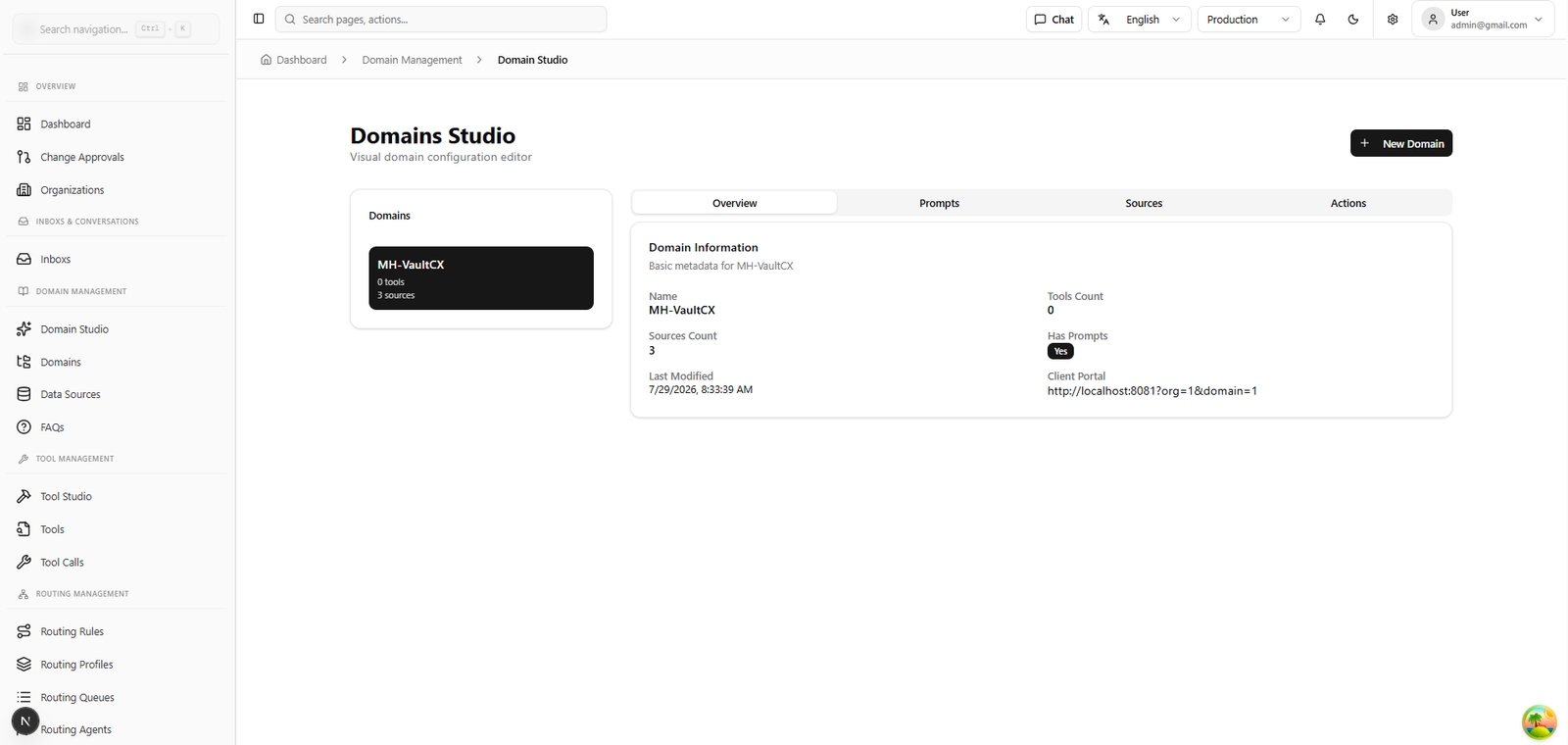 Vault CX Domain Studio